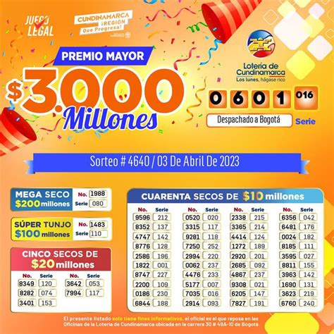 Lotería de Cundinamarca: resultado último sorteo lunes 24 de junio de .